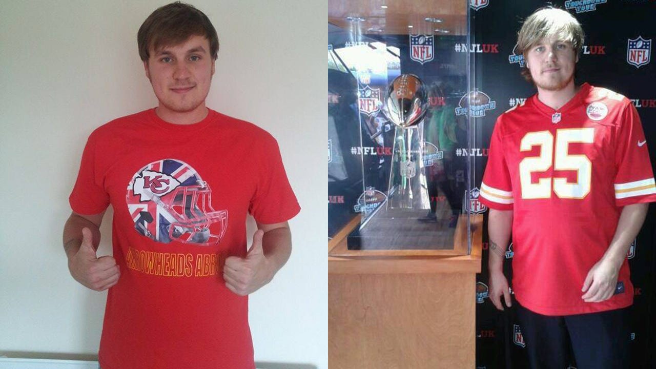 Win one for the Brit: Chief of team's UK fan club will be at Arrowhead on Sunday